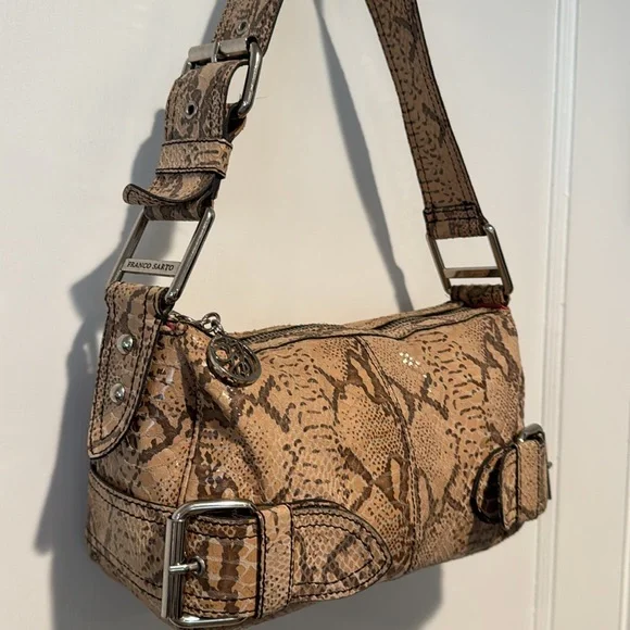 Franco Sarto python shoulder bag - Picture 2 of 11